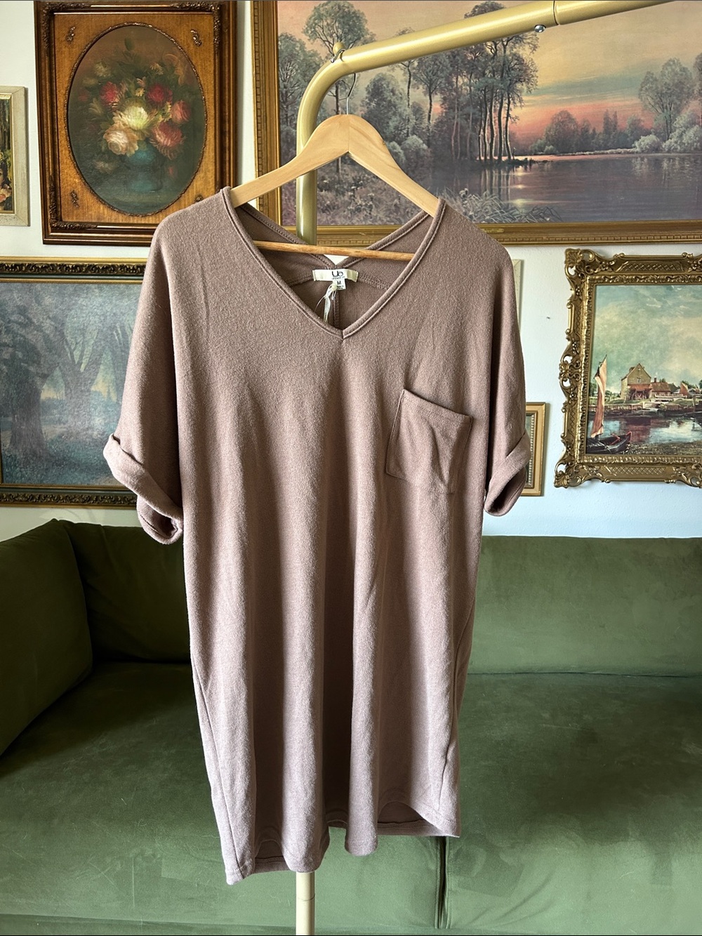 Ya Los Angeles Mini Dress — Taupe